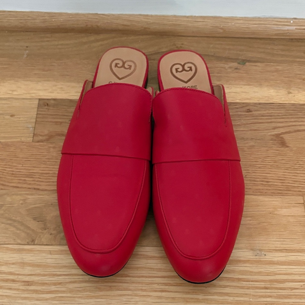 G/Fore Killer T.s Red Slip-On Leather Mules for Women 9